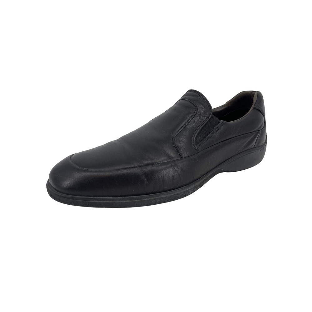 Bruno Magli Mens Black Leather Slip On Loafer‎ Dress Shoes Italian 10.5